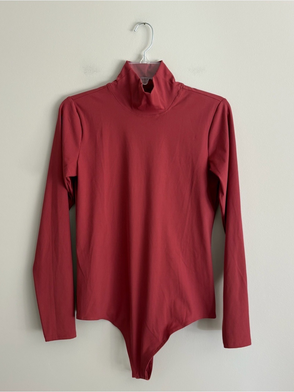 SPANX Pink Long Sleeve Pink Turtleneck Bodysuit Size XL